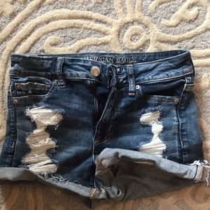American Eagle high rise shortie shorts